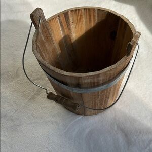 Rustic Wooden Planter Bucket